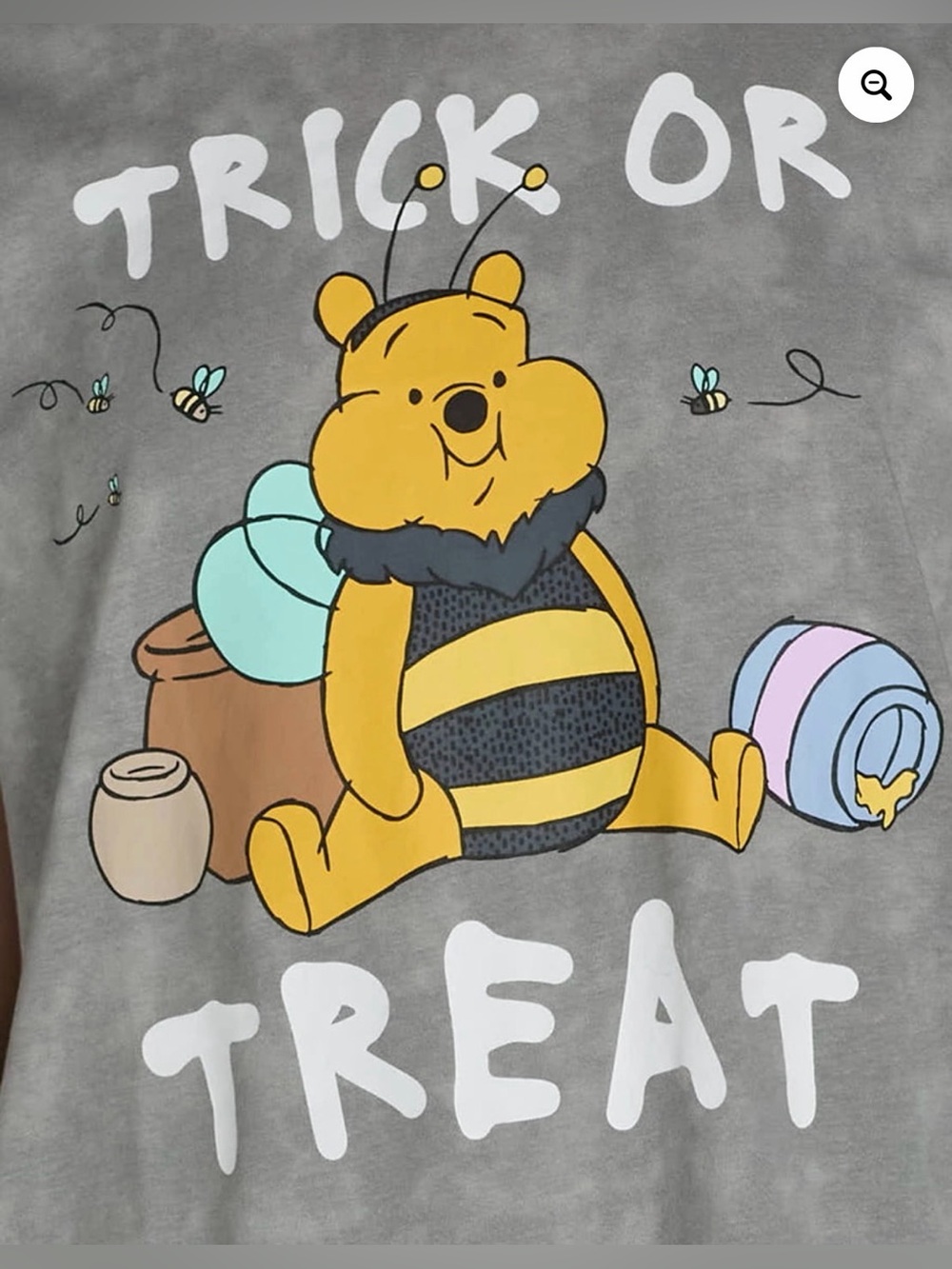 Women’s Disney Short Sleeve 'Trick or Treat' Pooh Bee Graphic Tee; NWT - Picture 4 of 4